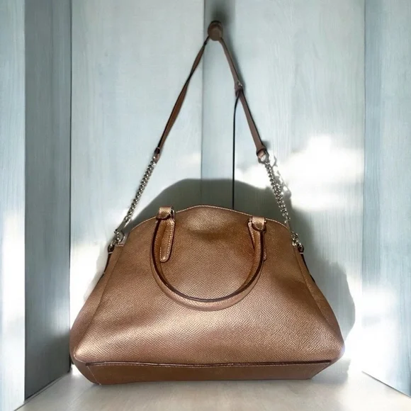 Coach #F29665 Mini Sage Carryall Satchel Handbag Rose Gold - Picture 9 of 14